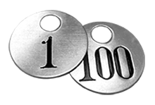 Our Aluminum Metal Tags are available consecutively numbered or we can make custom tags to suit your needs.