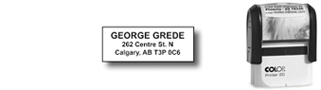 Calgary Stamp & Stencil, manufacturer of Trodat & Colop Self-Inking Stamps, as well as traditional rubber stamps.  We also manufacture corporate desk seals, name badges, custom stencils, name tags, badges, lamacoids and specialty engraving.