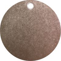 2" BLANK STAINLESS TAGS WITH 3/16" HOLE - 50 PACK
